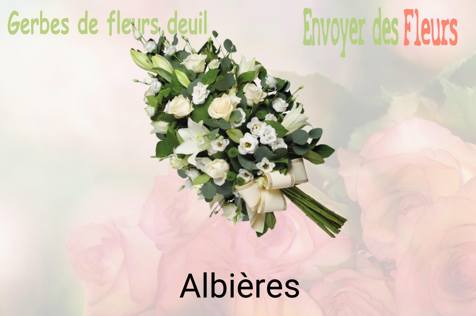 Gerbe de fleurs de deuil livrée à Albières